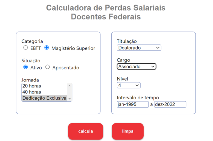 Calculadora auxilia docentes a conhecer perdas salariais acumuladas