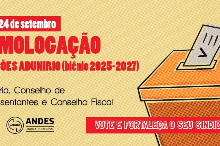 Candidaturas são homologadas para eleições Adunirio 2025-2027